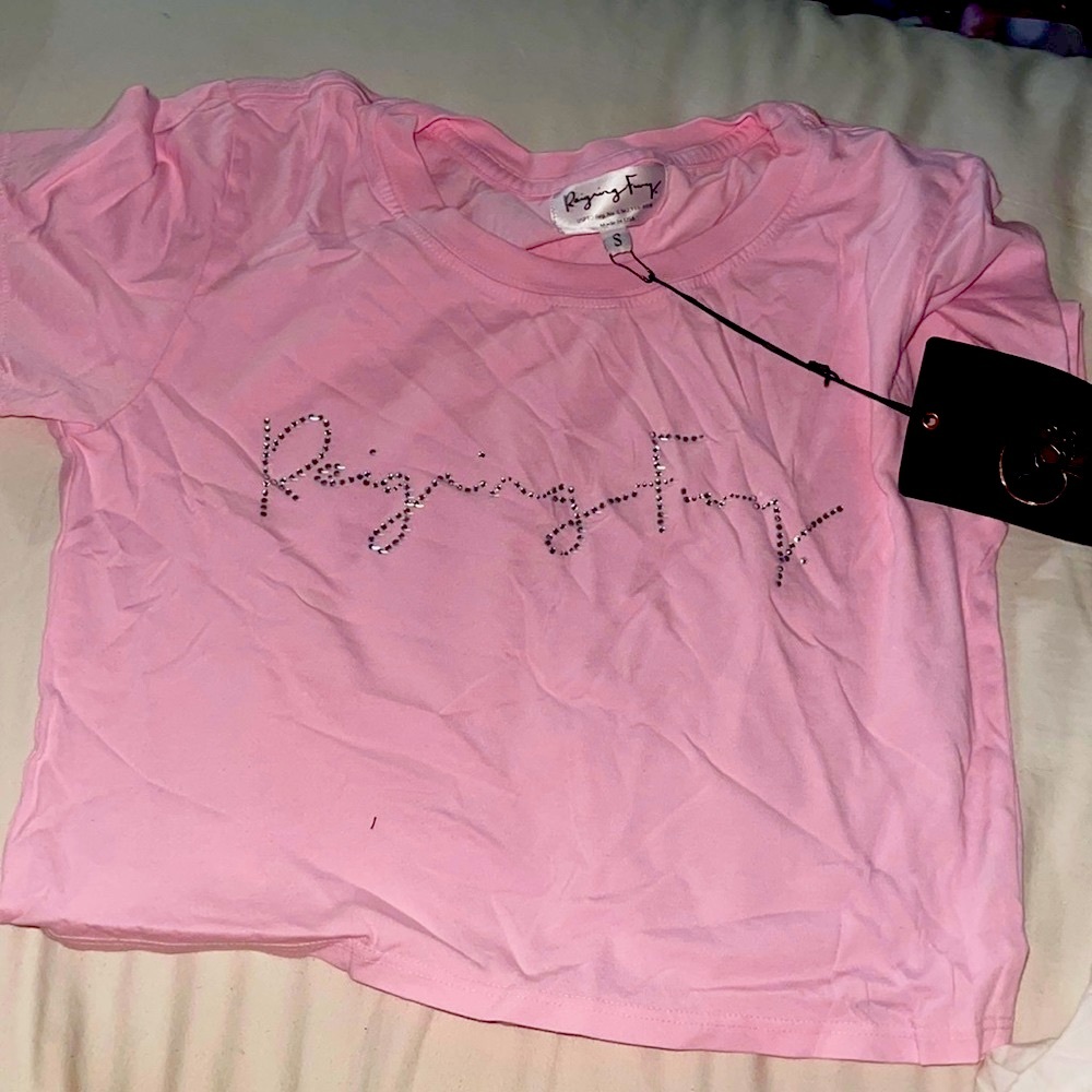 Y2K Reigning Fury Diamond Pink Shirt baby t tshirt small XS